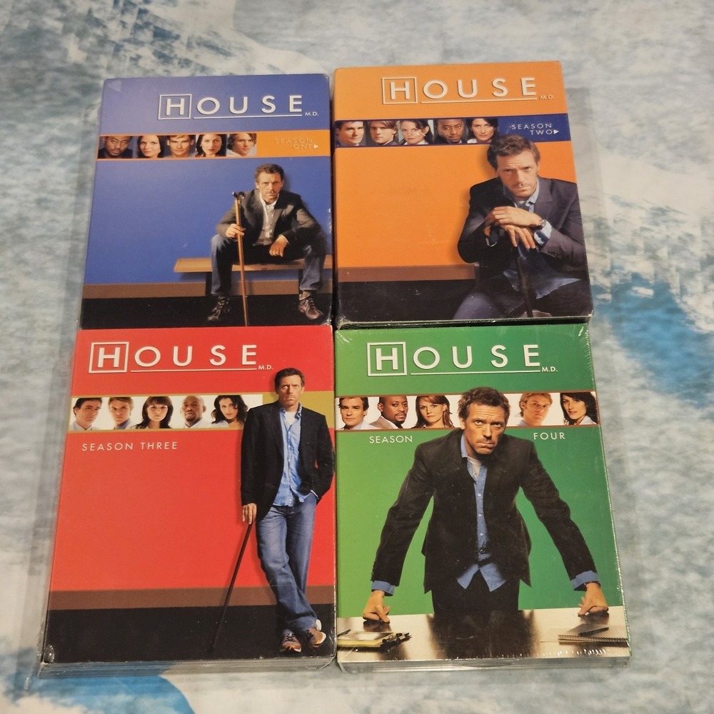 House MD Seasons 1-4 DVD Box Set Lot New Sealed Hugh Laurie TV Series